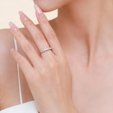 Ailmay 925 Sterling Silver Ring - Cubic Zirconia Wedding/Engagement